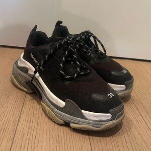 Balenciaga Triple S Bordeaux Sneakers Size 39